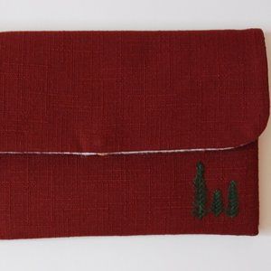 Handmade Fabric Red Clutch - Made to Order